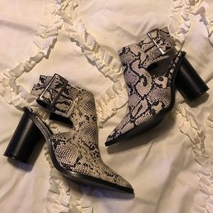 Snakeskin Booties